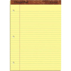 TOPS - 50 Sheet, 8-1/2 x 11-3/4", Legal/Wide (Style) Legal Pad - Canary - Apex Tool & Supply