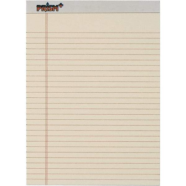 TOPS - 50 Sheet, 8-1/2 x 11-3/4", Legal/Wide (Style) Legal Pad - Pastel Ivory - Apex Tool & Supply