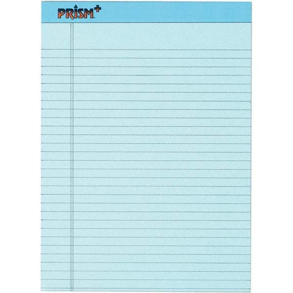 TOPS - 50 Sheet, 8-1/2 x 11-3/4", Legal/Wide (Style) Legal Pad - Pastel Blue - Apex Tool & Supply