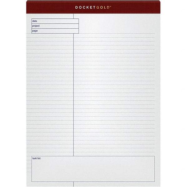 TOPS - 40 Sheet, 8-1/2 x 11-3/4", Legal/Wide (Style) Docket Ruled Pad - White - Apex Tool & Supply