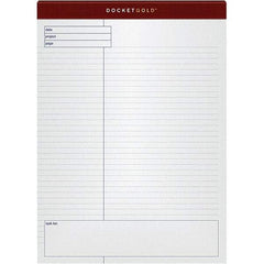 TOPS - 40 Sheet, 8-1/2 x 11-3/4", Legal/Wide (Style) Docket Ruled Pad - White - Apex Tool & Supply
