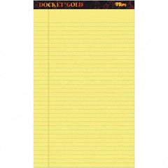TOPS - 50 Sheet, 8-1/2 x 14", Legal/Wide (Style) Writing Pad - Canary - Apex Tool & Supply