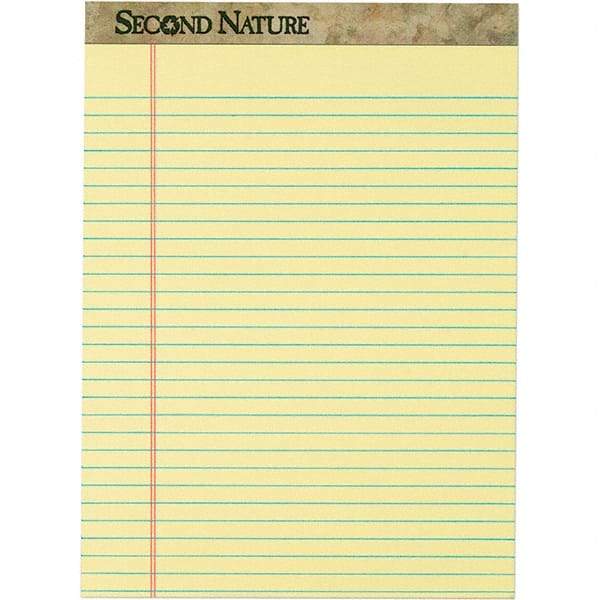 TOPS - 50 Sheet, 8-1/2 x 11-3/4", Legal/Wide (Style) Writing Pad - Canary - Apex Tool & Supply