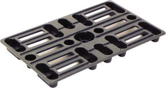 Valley Craft - 15" Long x 24" & Wide x 1-1/2" High Plastic Nestable Pallet - 800 Lb Static Capacity, Black - Apex Tool & Supply