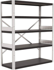 Valley Craft - 4 Shelf Starter Open Steel Shelving - 10,000 Lb Capacity, 60" Wide x 72" High x 24" Deep, Gray - Apex Tool & Supply