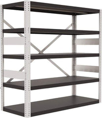 Valley Craft - 4 Shelf Starter Open Steel Shelving - 10,000 Lb Capacity, 60" Wide x 60" High x 24" Deep, Gray - Apex Tool & Supply