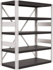Valley Craft - 4 Shelf Starter Open Steel Shelving - 10,000 Lb Capacity, 48" Wide x 60" High x 24" Deep, Gray - Apex Tool & Supply