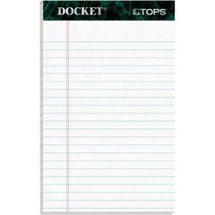 TOPS - 50 Sheet, 5 x 8", Legal/Wide (Style) Perforated Style Ruled Pads - White - Apex Tool & Supply