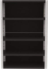 Valley Craft - 4 Shelves, 10,000 Lb Capacity, Enclosed Shelving - 48" Wide x 24" Deep x 72" High, Gray - Apex Tool & Supply