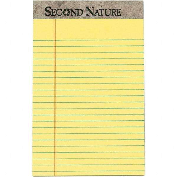 TOPS - 50 Sheet, 5 x 8", Narrow Writing Pad - Canary - Apex Tool & Supply
