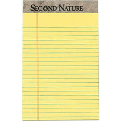 TOPS - 50 Sheet, 5 x 8", Narrow Writing Pad - Canary - Apex Tool & Supply