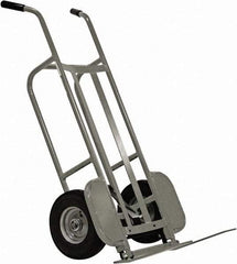 Valley Craft - 1,000 Lb Capacity 48" OAH Hand Truck - Dual Handle, Aluminum, Pneumatic Wheels - Apex Tool & Supply