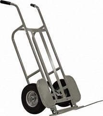 Valley Craft - 1,000 Lb Capacity 48" OAH Hand Truck - Dual Handle, Aluminum, Pneumatic Wheels - Apex Tool & Supply