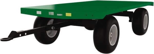 Valley Craft - 6,000 Lb Capacity Steel Quad Steer Trailer System - Steel Deck, 48" OAW, 96" Platform Length x 23-1/2" Platform Height, Pneumatic Casters - Apex Tool & Supply
