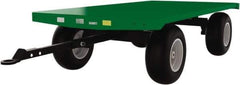 Valley Craft - 6,000 Lb Capacity Steel Quad Steer Trailer System - Steel Deck, 48" OAW, 96" Platform Length x 23-1/2" Platform Height, Pneumatic Casters - Apex Tool & Supply