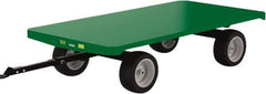 Valley Craft - 4,000 Lb Capacity Steel Quad Steer Trailer System - Steel Deck, 48" OAW, 96" Platform Length x 21-1/2" Platform Height, Pneumatic Casters - Apex Tool & Supply