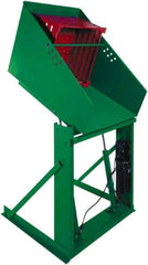 Valley Craft - 4,000 Lb Load Capacity, Steel Box Dumper - 66" Wide x 36" Long x 60" High, Green - Apex Tool & Supply