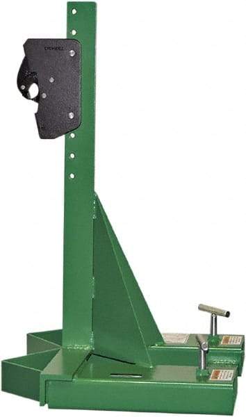 Valley Craft - 1,000 Lb Load Capacity, 30, 55 & 85 Gal Forklift Drum Handler - Steel Wheels - Apex Tool & Supply