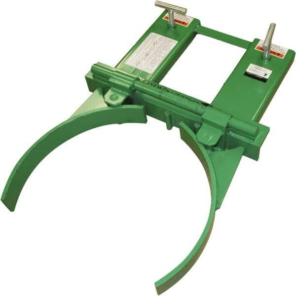 Valley Craft - 1,500 Lb Load Capacity, 30, 55 & 85 Gal Forklift Drum Handler - Steel Wheels - Apex Tool & Supply