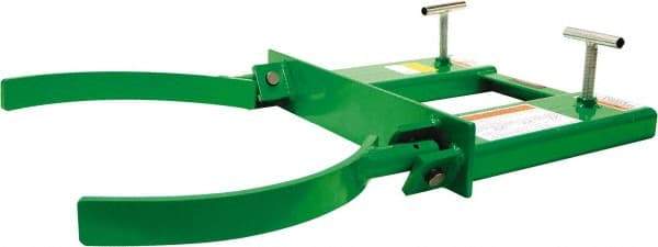 Valley Craft - 800 Lb Load Capacity, 30, 55 & 85 Gal Forklift Drum Handler - Steel Wheels - Apex Tool & Supply