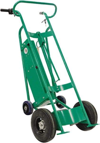 Valley Craft - 800 Lb Capacity 60" OAH Hand Truck - Dual Loop Handle, Steel, Pneumatic Wheels - Apex Tool & Supply