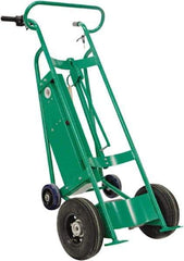 Valley Craft - 800 Lb Capacity 60" OAH Hand Truck - Dual Loop Handle, Steel, Pneumatic Wheels - Apex Tool & Supply