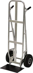 Valley Craft - 600 Lb Capacity 51" OAH Hand Truck - Dual Loop Handle, Aluminum, Pneumatic Wheels - Apex Tool & Supply