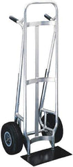 Valley Craft - 600 Lb Capacity 51" OAH Hand Truck - Dual Loop Handle, Aluminum, Pneumatic Wheels - Apex Tool & Supply
