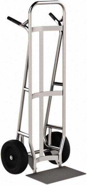 Valley Craft - 600 Lb Capacity 51" OAH Hand Truck - Dual Loop Handle, Aluminum, Pneumatic Wheels - Apex Tool & Supply