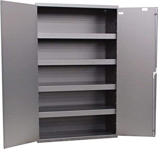 Valley Craft - 4 Shelf Base Storage Cabinet - Steel, 48" Wide x 24" Deep x 72" High, Gray - Apex Tool & Supply