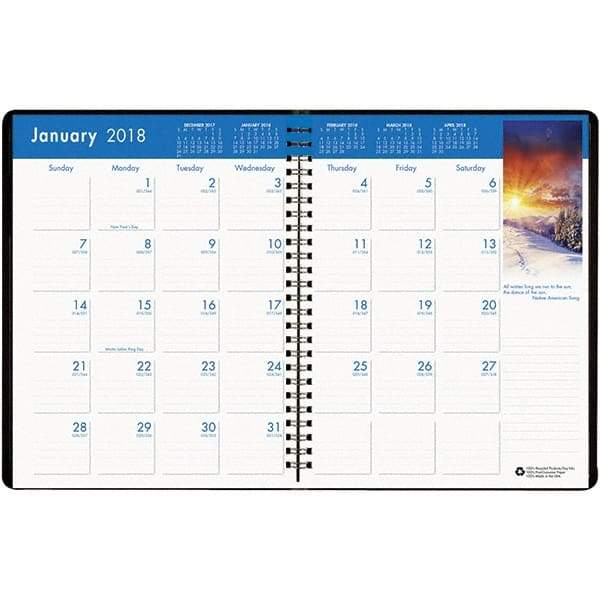 House of Doolittle - 24 Sheet, 8-1/2 x 11", Monthly Planner - Black - Apex Tool & Supply