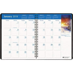 House of Doolittle - 24 Sheet, 8-1/2 x 11", Monthly Planner - Black - Apex Tool & Supply