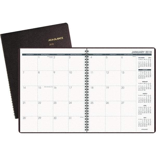 AT-A-GLANCE - 24 Sheet, 8-7/8 x 11", Monthly Planner - Winestone - Apex Tool & Supply