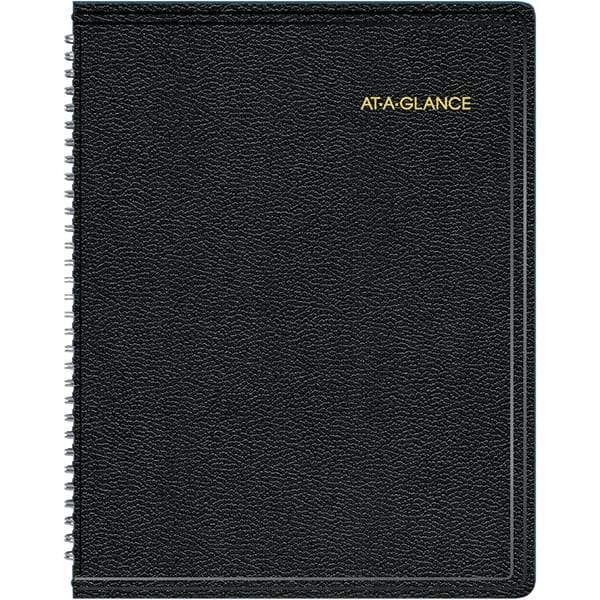 AT-A-GLANCE - 128 Sheet, 8-1/4 x 10-7/8", Weekly/Monthly Appointment Book - Black - Apex Tool & Supply