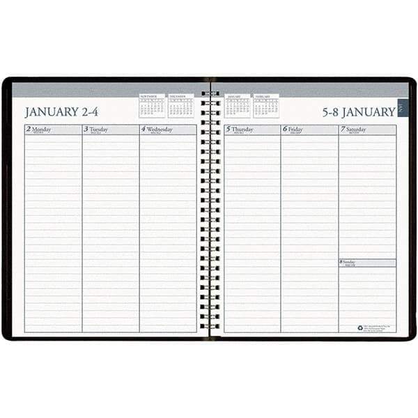 House of Doolittle - 104 Sheet, 6-7/8 x 8-3/4", Weekly Appointment Book - Black - Apex Tool & Supply