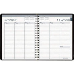 House of Doolittle - 104 Sheet, 6-7/8 x 8-3/4", Weekly Appointment Book - Black - Apex Tool & Supply