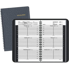 AT-A-GLANCE - 104 Sheet, 4-7/8 x 8", Weekly Appointment Book - Black - Apex Tool & Supply