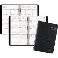 AT-A-GLANCE - 128 Sheet, 4-7/8 x 8", Weekly/Monthly Planner - Graphite - Apex Tool & Supply