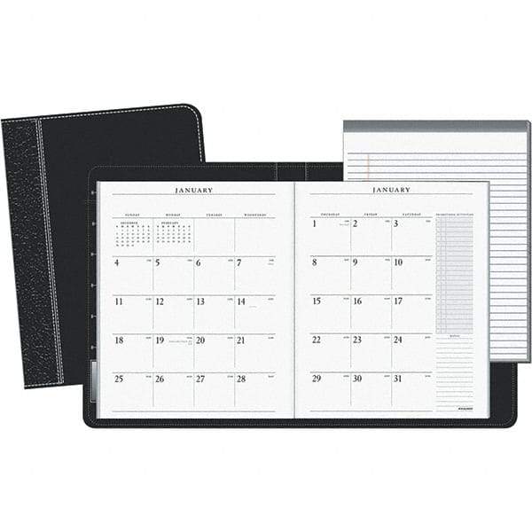 AT-A-GLANCE - 24 Sheet, 9 x 11", Monthly Padfolio - Black & White - Apex Tool & Supply
