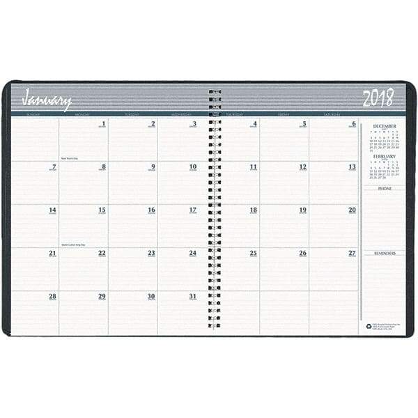 House of Doolittle - 24 Sheet, 8-1/2 x 11", Monthly Planner - Blue - Apex Tool & Supply