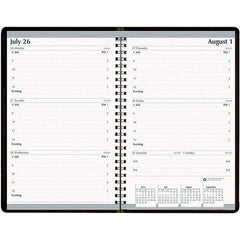 House of Doolittle - 104 Sheet, 5 x 8", Weekly Appointment Book - Black - Apex Tool & Supply