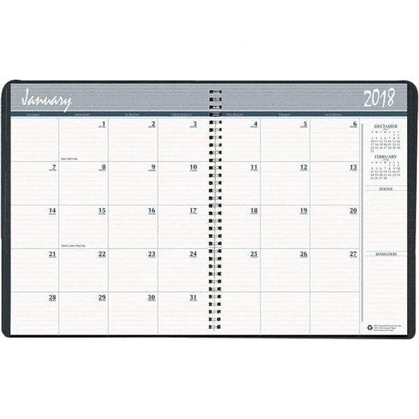 House of Doolittle - 24 Sheet, 6-7/8 x 8-3/4", Monthly Planner - Black - Apex Tool & Supply