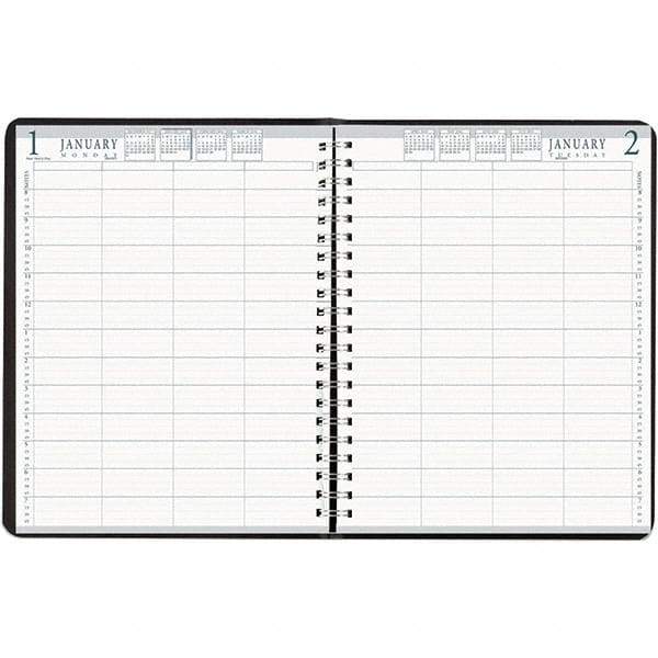 House of Doolittle - 365 Sheet, 8 x 11", Group Daily Appointment Book - Black - Apex Tool & Supply