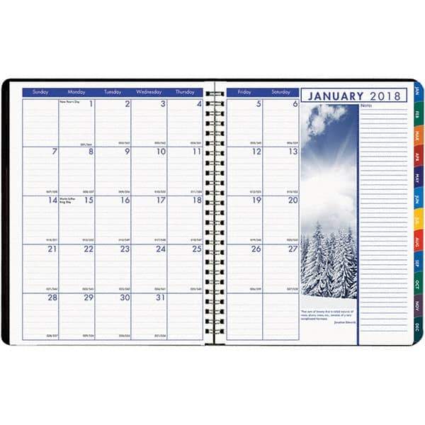 House of Doolittle - 128 Sheet, 8-1/2 x 11", Weekly/Monthly Planner - Black - Apex Tool & Supply