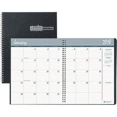 House of Doolittle - 32 Sheet, 8-1/2 x 11", Monthly Planner - Black - Apex Tool & Supply