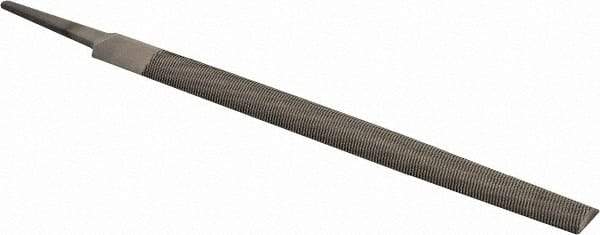PFERD - 8" Long, Bastard Cut, Half Round American-Pattern File - Double Cut, 0.22" Overall Thickness, Tang - Apex Tool & Supply