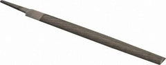 PFERD - 8" Long, Bastard Cut, Half Round American-Pattern File - Double Cut, 0.22" Overall Thickness, Tang - Apex Tool & Supply