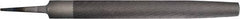 PFERD - 6" Long, Smooth Cut, Half Round American-Pattern File - Double Cut, 0.16" Overall Thickness, Tang - Apex Tool & Supply