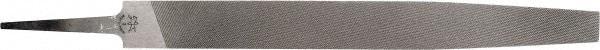 PFERD - 4" Long, Bastard Cut, Flat American-Pattern File - Single, Double Cut, 0.09" Overall Thickness, Tang - Apex Tool & Supply