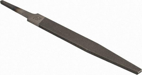 PFERD - 4" Long, Smooth Cut, Flat American-Pattern File - Single, Double Cut, 0.09" Overall Thickness, Tang - Apex Tool & Supply